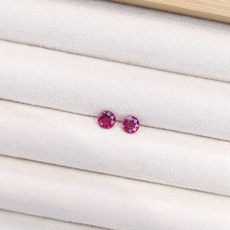 0.84 Ct.Tw. Rubellite Tourmaline Pair from Brazil