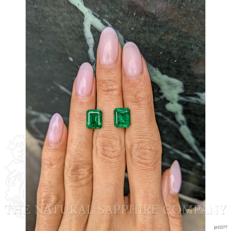 4.89 Ct.Tw. Emerald Pair from Zambia