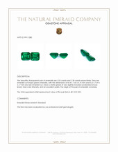 4.35 Ct.Tw.Total Carat Weight Emerald Pair from Zambia Appraisal