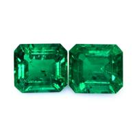 4.35 Ct.Tw.Total Carat Weight Emerald Pair from Zambia Video