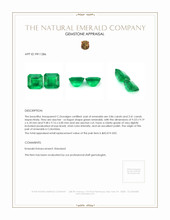 7.27 Ct.Tw.Total Carat Weight Emerald Pair from Colombia Appraisal