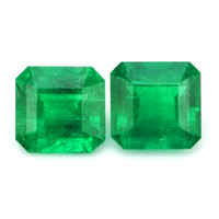 7.27 Ct.Tw.Total Carat Weight Emerald Pair from Colombia Video