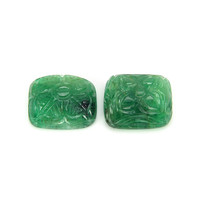 15.78 Ct.Tw.Total Carat Weight Emerald Pair from Zambia Video