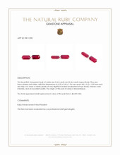 0.90 Ct.Tw.Total Carat Weight Ruby Pair from Mozambique Appraisal