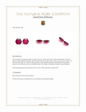 1.13 Ct.Tw.Total Carat Weight Ruby Pair from Mozambique Appraisal