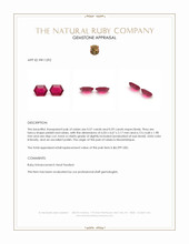 1.16 Ct.Tw.Total Carat Weight Pinkish Red Ruby Pair from Mozambique Appraisal