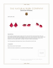 0.96 Ct.Tw.Total Carat Weight Ruby Pair from Mozambique Appraisal