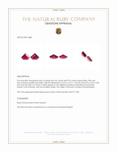0.97 Ct.Tw.Total Carat Weight Purplish Red Ruby Pair from Mozambique Appraisal
