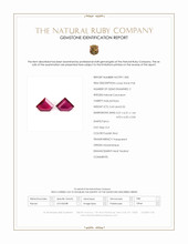 0.97 Ct.Tw.Total Carat Weight Purplish Red Ruby Pair from Mozambique Scan Report