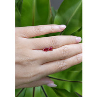 1.33 Ct.Tw.Total Carat Weight Ruby Pair from Mozambique Life Style