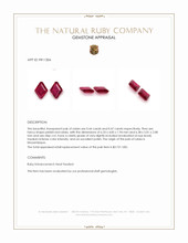 0.91 Ct.Tw.Total Carat Weight Pinkish Red Ruby Pair from Mozambique Appraisal