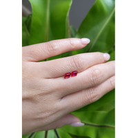 0.91&nbsp;Ct.Tw.Total Carat Weight Ruby Pair from Mozambique Life Style