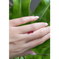 0.91 Ct.Tw.Total Carat Weight Ruby Pair from Mozambique Life Style