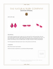 0.49 Ct.Tw.Total Carat Weight Ruby Pair from Mozambique Appraisal
