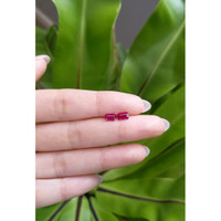 0.83 Ct.Tw.Total Carat Weight Ruby Pair from Mozambique Life Style
