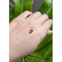 0.42 Ct.Tw.Total Carat Weight Ruby Pair from Mozambique Life Style