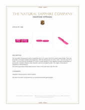 0.47 Ct.Tw.Total Carat Weight Reddish Pink Sapphire Pair from Mozambique Appraisal