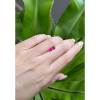 0.92 Ct.Tw.Total Carat Weight Ruby Pair from Mozambique Life Style