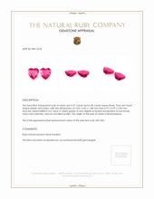 0.75&nbsp;Ct.Tw.Total Carat Weight Ruby Pair from Mozambique Appraisal