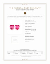 0.75 Ct.Tw.Total Carat Weight Pinkish Red Ruby Pair from Mozambique Scan Report