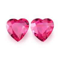0.75 Ct.Tw.Total Carat Weight Ruby Pair from Mozambique Video