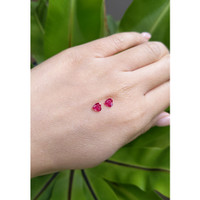 0.75 Ct.Tw.Total Carat Weight Ruby Pair from Mozambique Life Style