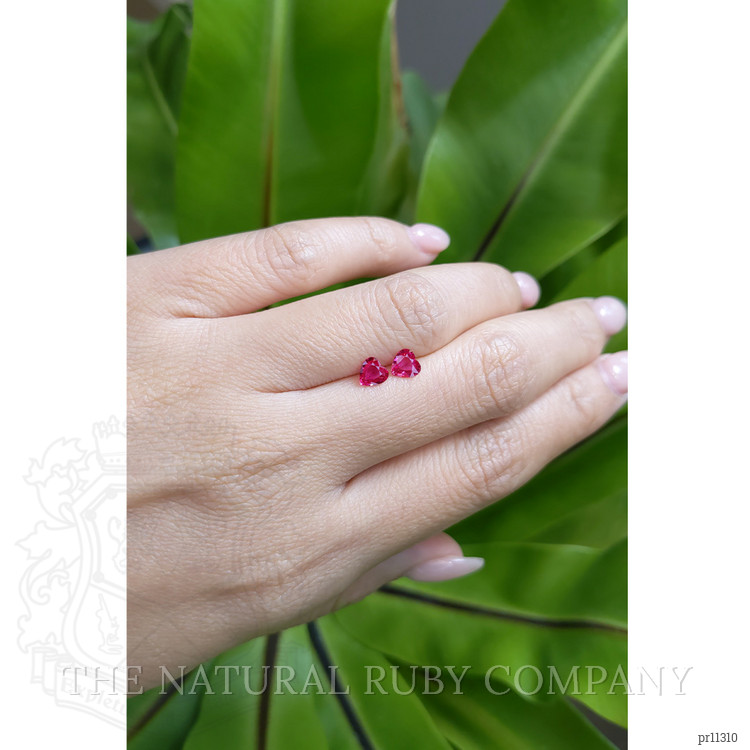 0.75 Ct.Tw. Ruby Pair from Mozambique