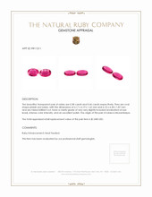 0.84&nbsp;Ct.Tw.Total Carat Weight Ruby Pair from Mozambique Appraisal