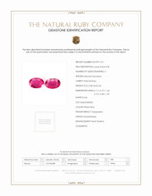 0.84 Ct.Tw.Total Carat Weight Pinkish Red Ruby Pair from Mozambique Scan Report