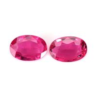 0.84 Ct.Tw.Total Carat Weight Ruby Pair from Mozambique Video