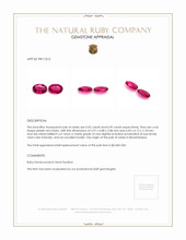 0.94 Ct.Tw.Total Carat Weight Ruby Pair from Mozambique Appraisal