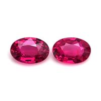0.94 Ct.Tw.Total Carat Weight Ruby Pair from Mozambique Video