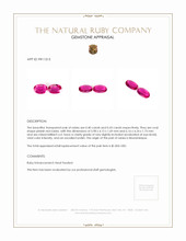 0.83&nbsp;Ct.Tw.Total Carat Weight Ruby Pair from Mozambique Appraisal