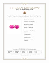 0.76 Ct.Tw.Total Carat Weight Pinkish Red Ruby Pair from Mozambique Scan Report