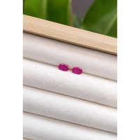 0.76&nbsp;Ct.Tw.Total Carat Weight Ruby Pair from Mozambique Life Style