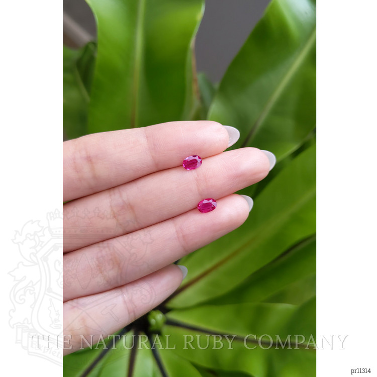 0.76 Ct.Tw. Ruby Pair from Mozambique