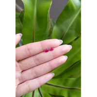 0.76 Ct.Tw.Total Carat Weight Ruby Pair from Mozambique Life Style
