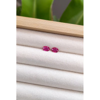 0.89 Ct.Tw.Total Carat Weight Ruby Pair from Mozambique Life Style