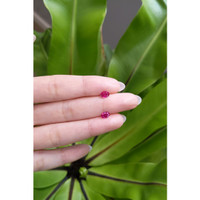 0.89 Ct.Tw.Total Carat Weight Ruby Pair from Mozambique Life Style