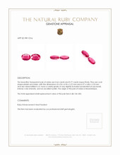 1.43&nbsp;Ct.Tw.Total Carat Weight Ruby Pair from Mozambique Appraisal