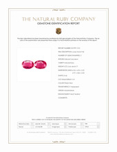 1.43 Ct.Tw.Total Carat Weight Pinkish Red Ruby Pair from Mozambique Scan Report