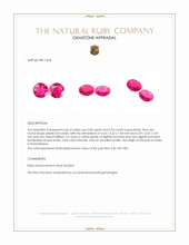 0.61 Ct.Tw.Total Carat Weight Pinkish Red Ruby Pair from Mozambique Appraisal