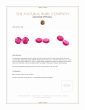 0.61 Ct.Tw.Total Carat Weight Ruby Pair from Mozambique Appraisal