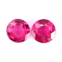 0.61 Ct.Tw.Total Carat Weight Ruby Pair from Mozambique Video