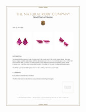 0.76 Ct.Tw.Total Carat Weight Purplish Red Ruby Pair from Mozambique Appraisal