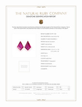 0.76 Ct.Tw.Total Carat Weight Purplish Red Ruby Pair from Mozambique Scan Report