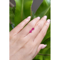 0.76 Ct.Tw.Total Carat Weight Ruby Pair from Mozambique Life Style