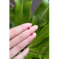 0.76 Ct.Tw.Total Carat Weight Ruby Pair from Mozambique Life Style