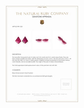 0.75 Ct.Tw.Total Carat Weight Purplish Red Ruby Pair from Mozambique Appraisal