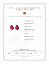 0.75 Ct.Tw.Total Carat Weight Purplish Red Ruby Pair from Mozambique Scan Report